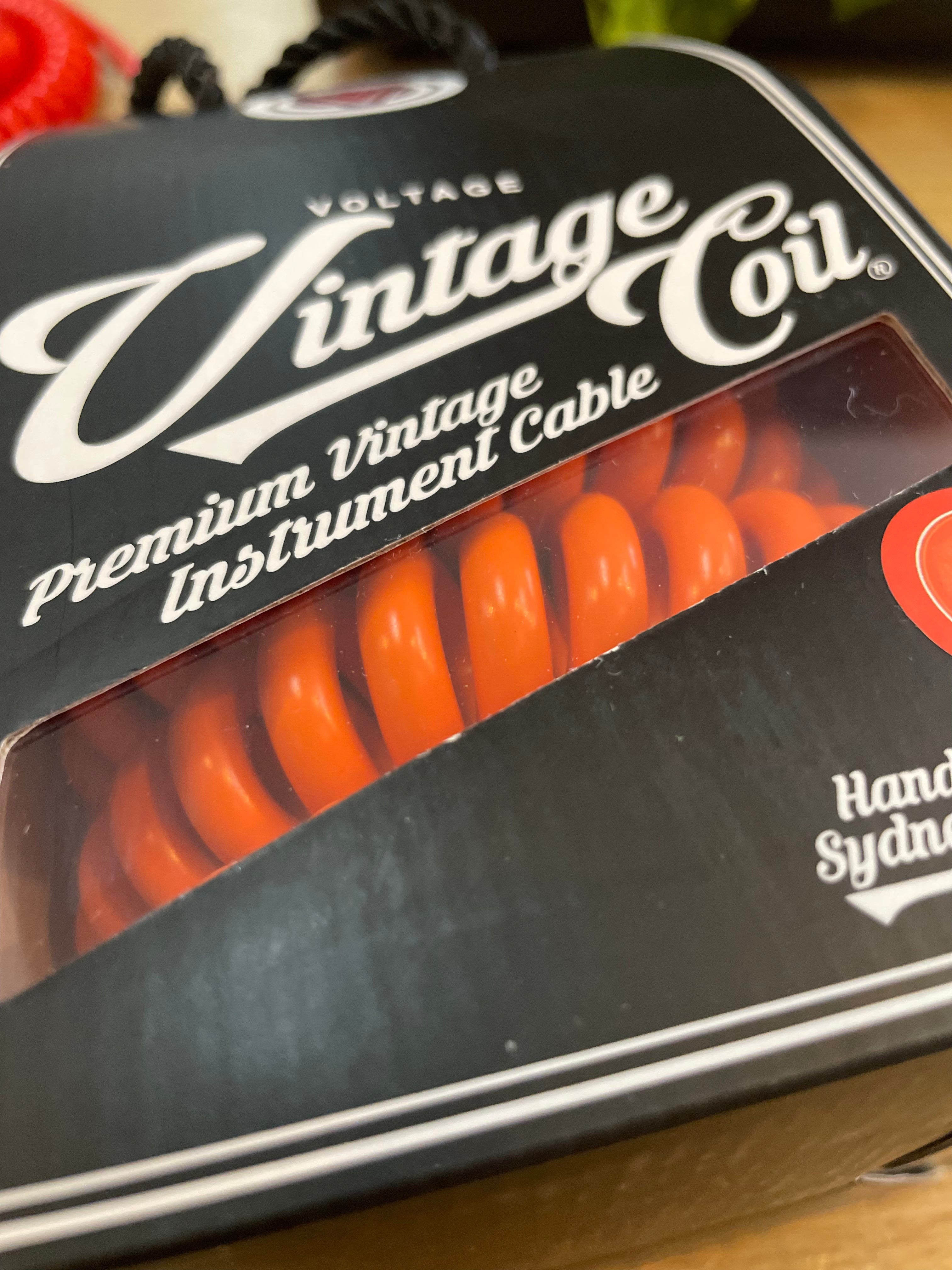 Voltage | Vintage Coil Cable | ST-ANGLE | Orange | Australian Made 🇦🇺 Voltage | Vintage Coil Cable | ST-ANGLE | Orange | Australian Made 🇦🇺